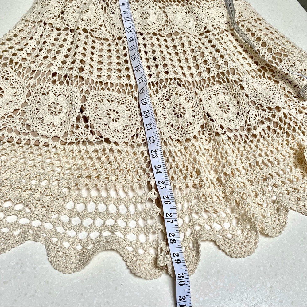 Artisan Crochet set boho lace set skirt/cardi shabby chic prairie Country vibel - Picture 15 of 16
